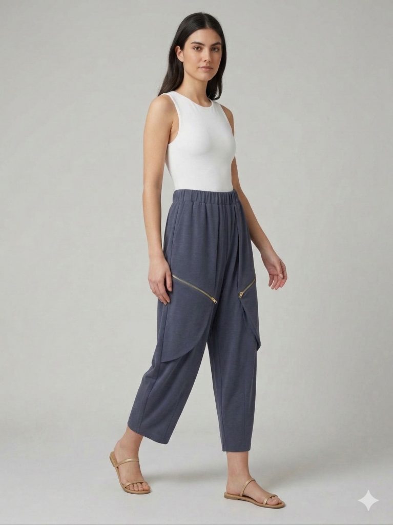 MASCARA Fermuar Detaylı Pantolon 3127 - GRİ