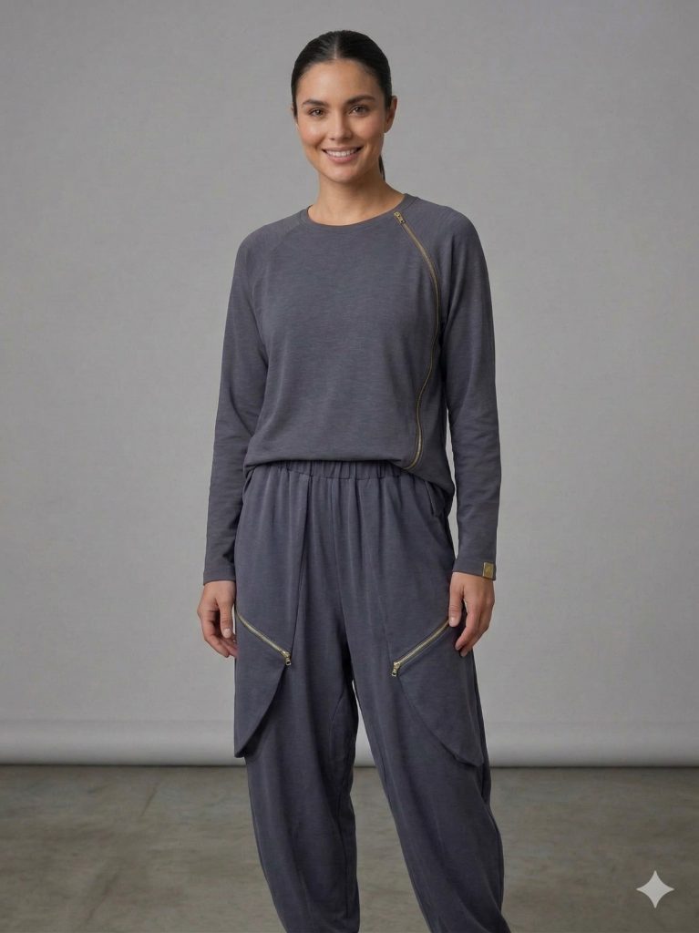 MASCARA Fermuar Detaylı Tunik 2144 - GRİ