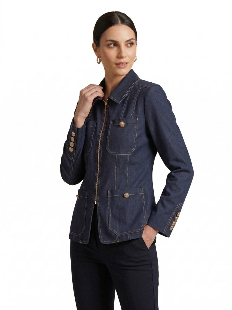 MEZZURA Düğme ve Fermuar Detaylı Ceket  2020 - Lacivert