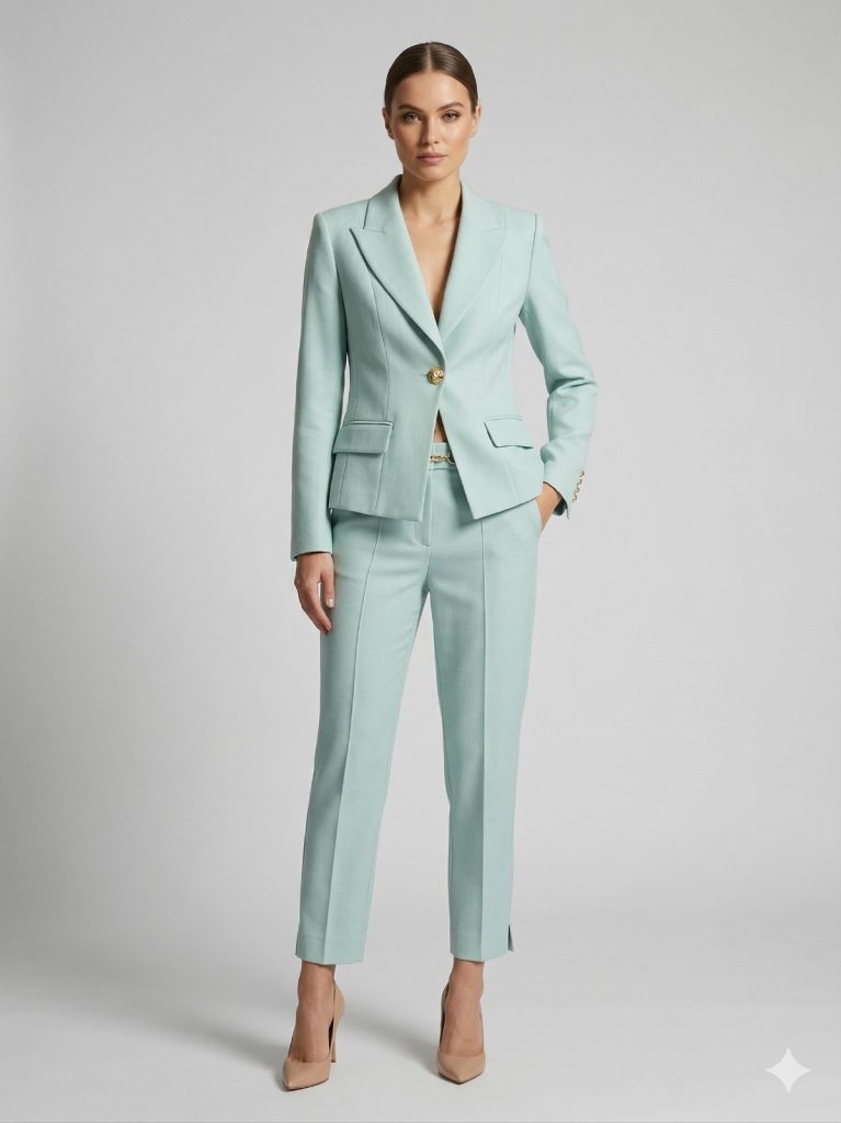 MEZZURA Tek Düğme Kapak Cepli Ceket 2163 - mint