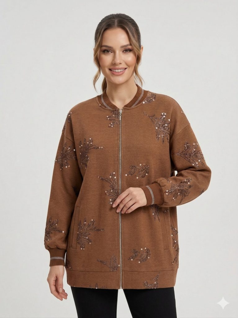 MY312 Kendinden İşlemeli Ceket  7735