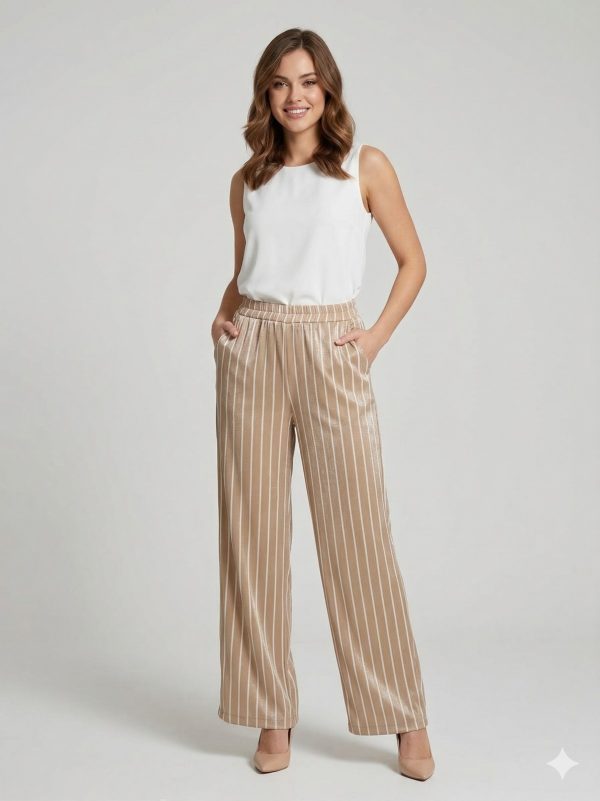 ON TRİKO Parlak Kumaş Pantolon 72501