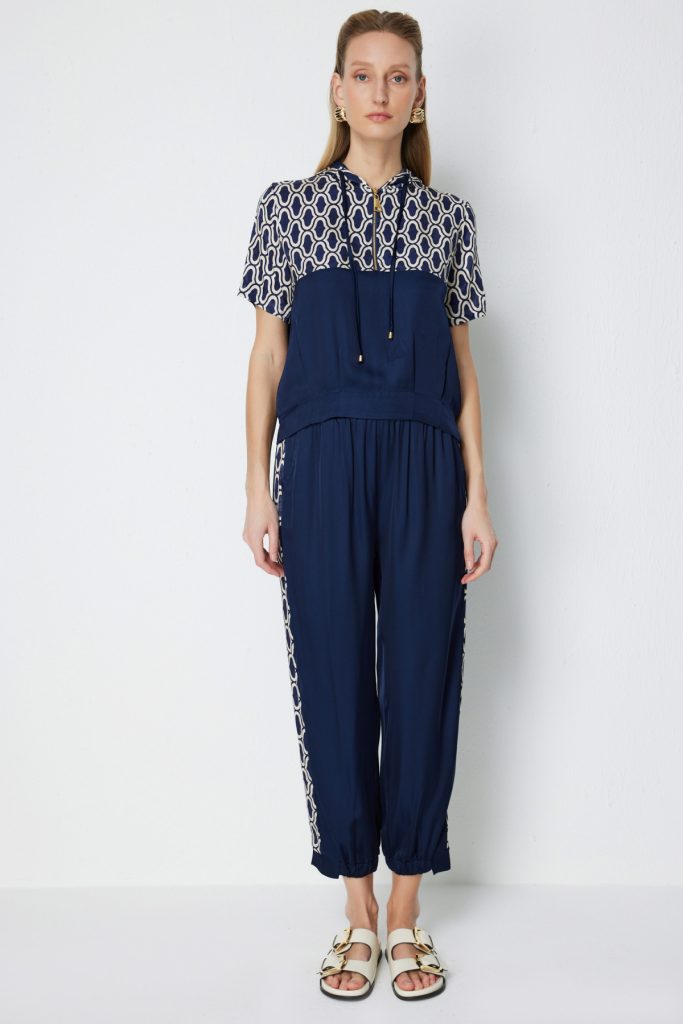 ON TRİKO Yakası Fermuarlı Kapüşonlu Eşofman Üstü 76346