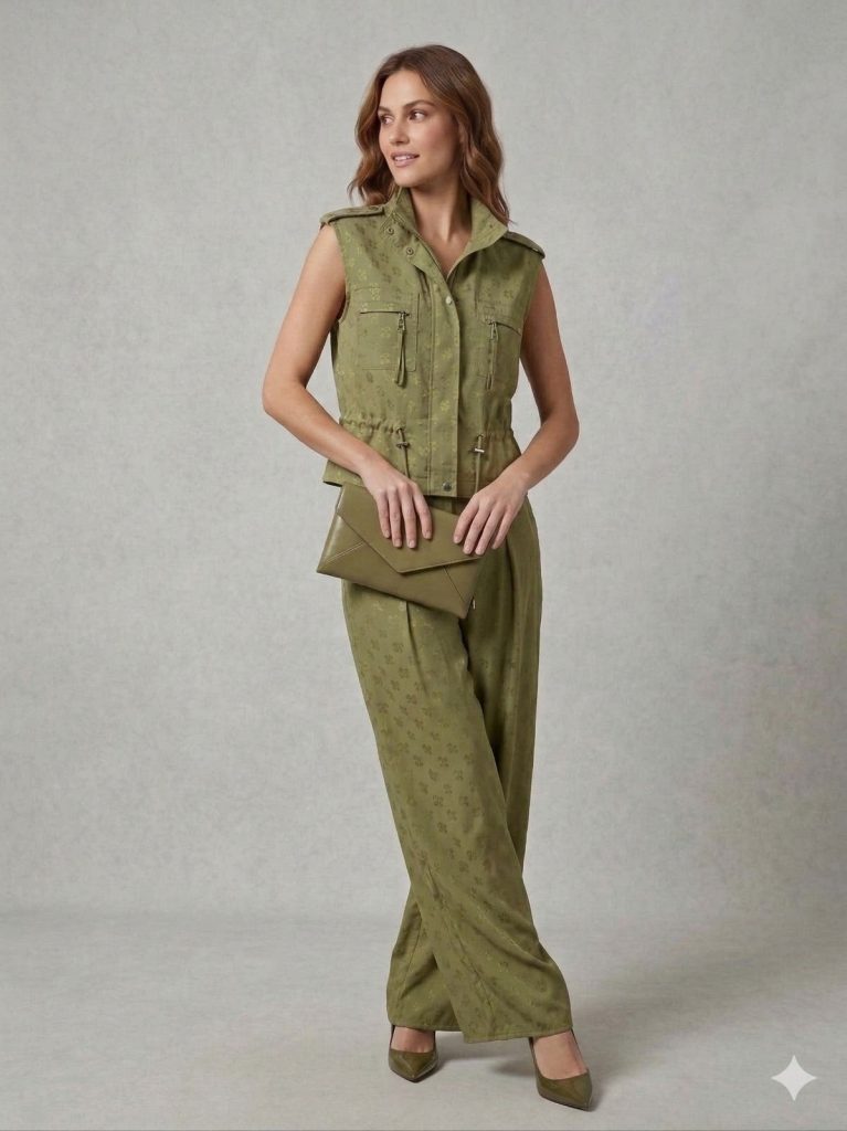 ON TRİKO Cep Detaylı Yelek 76926 - oliv