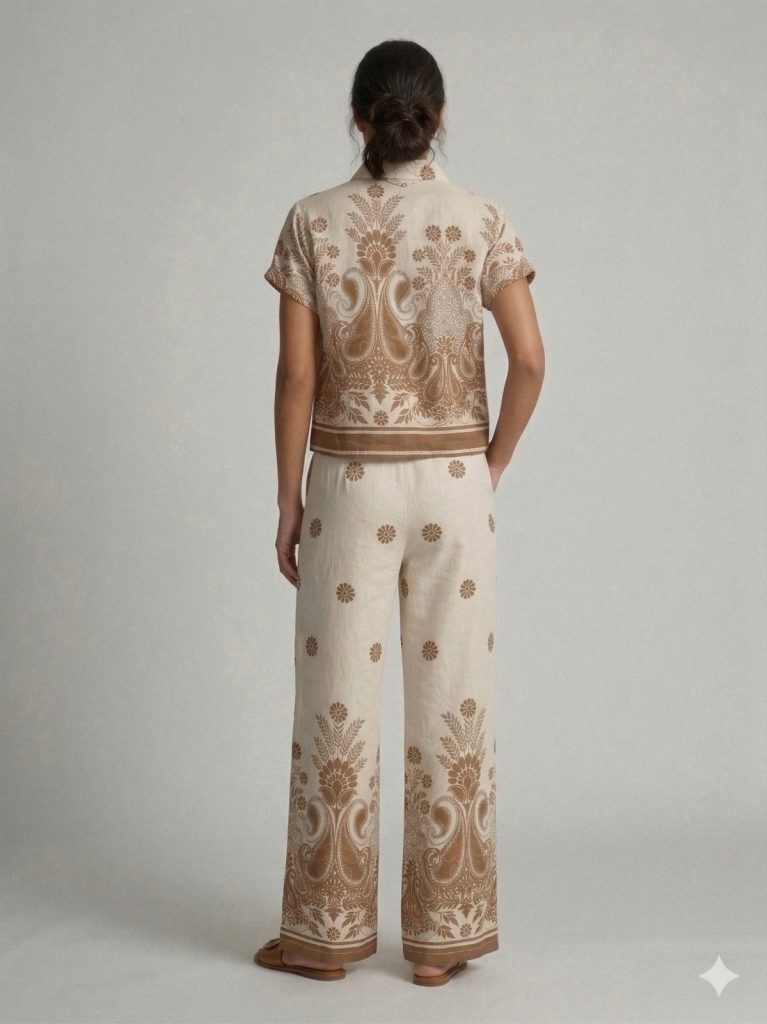 ONİX Kendinden Desen İşlemeli 2'li Takım 8825