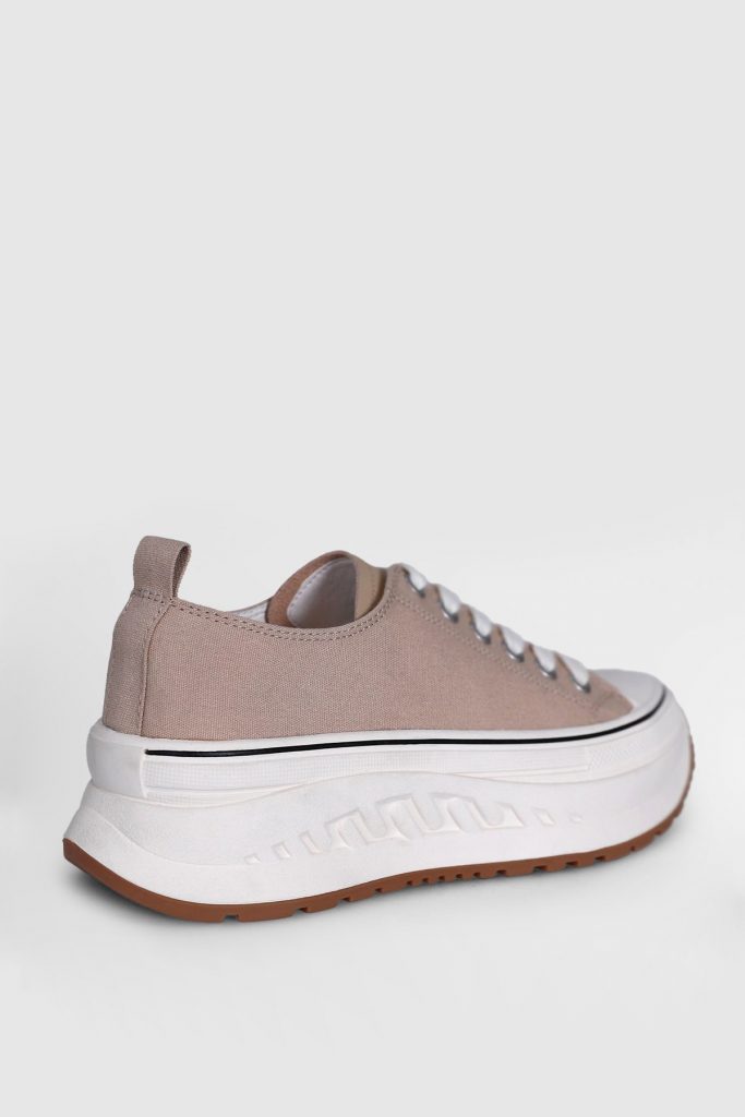 LUFİAN Kalın Taban Bağcıklı Sneaker 121230092 - BEJ
