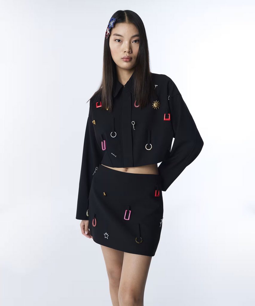 TWIST Karma Aksesuarlı Etek TS1260004060 - Siyah