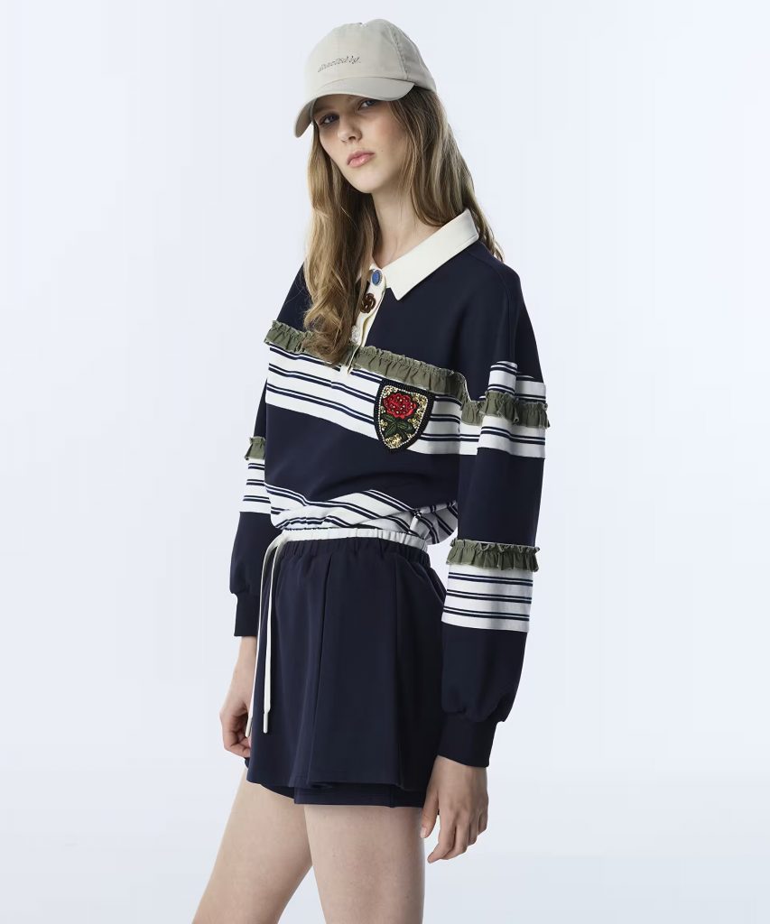 TWİST KONTRAST BEL ŞORT ETEK TS1260004066 - Lacivert