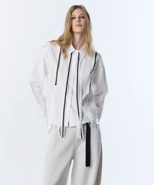 TWİST Kontrast Şeritli Gömlek TS1260025111