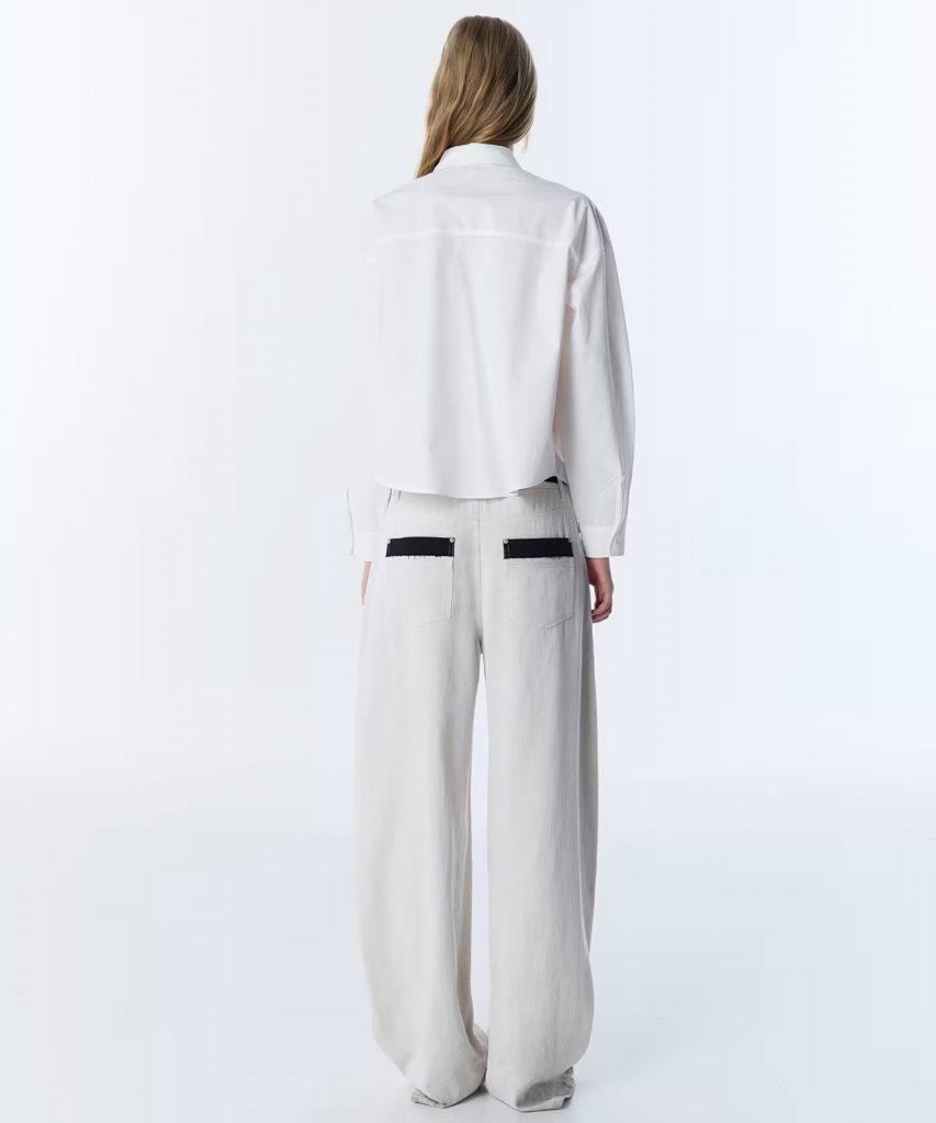 TWİST Kontrast Şeritli Gömlek TS1260025111 - EKRU