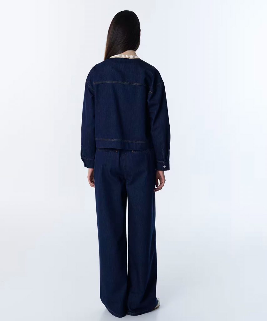 TWIST Triko Cepli Jean Gömlek TS1260025146 - İNDİGO