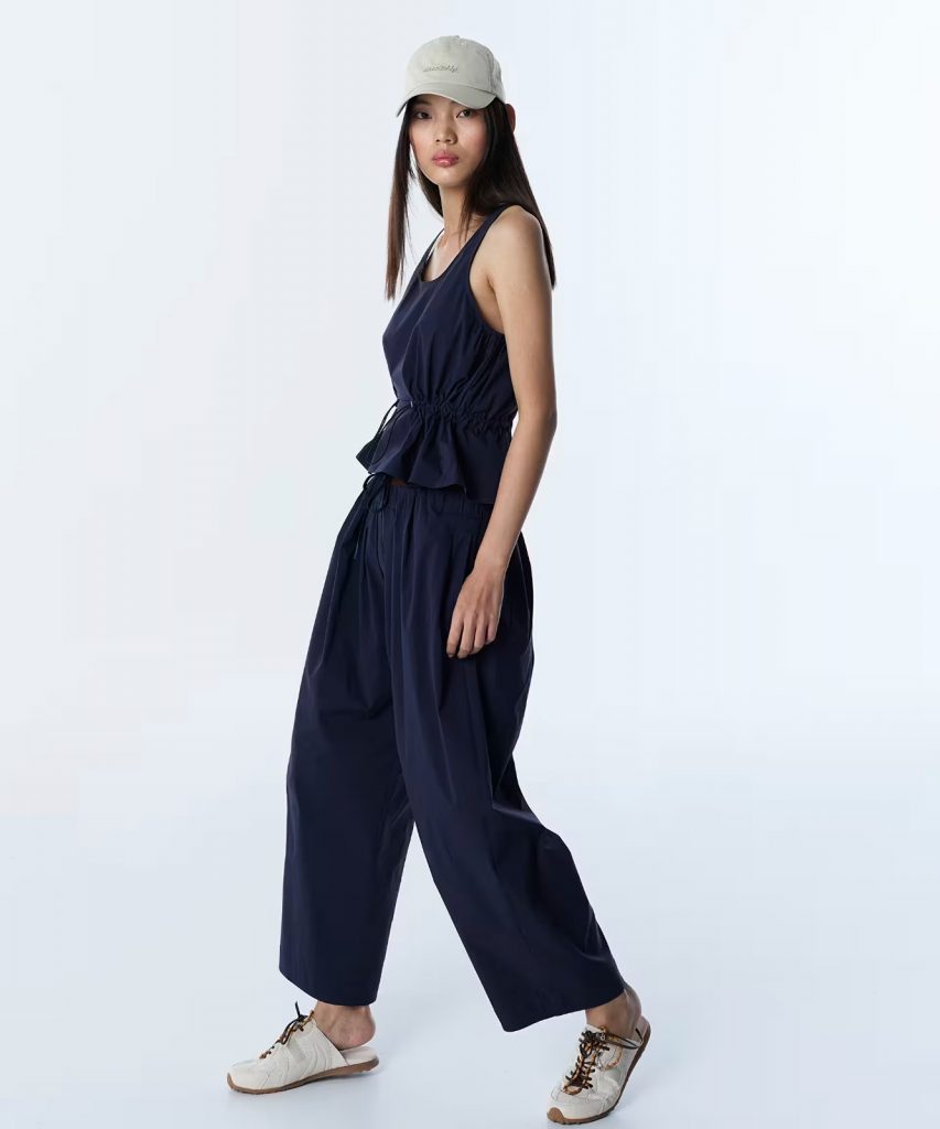 TWIST Çift Kat Bel Baggy Pantolon TS1260003121 - Lacivert