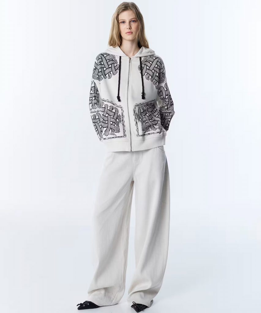 TWIST Kontrast Kuşaklı Baggy Pantolon TS1260003126 - naturel