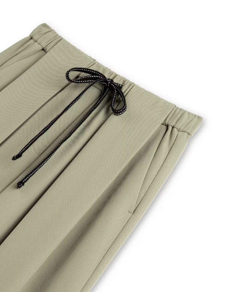 TWİST Kontrast Bağcıklı  Wıde Leg Pantolon TS1260003206 - TAŞ