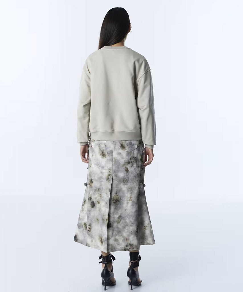 TWİST STRASS Taslı Görsel Baskılı Sweatshirt TS1260091010 - TAŞ