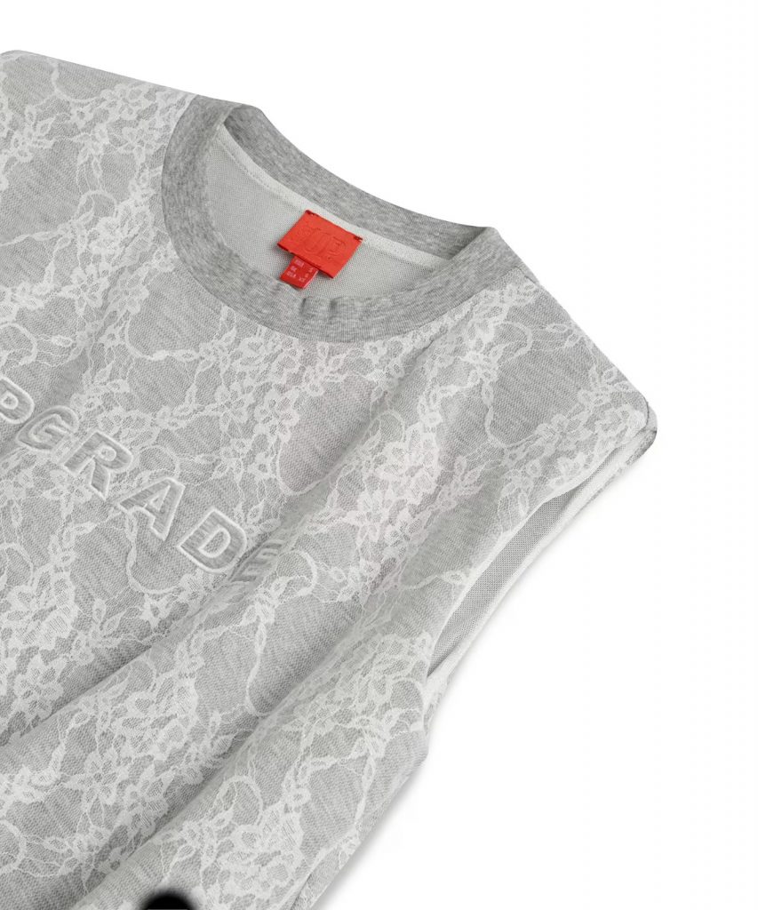 TWIST Nakışlı Dantel Mix  T-shirt TS1260070082 - GRİ