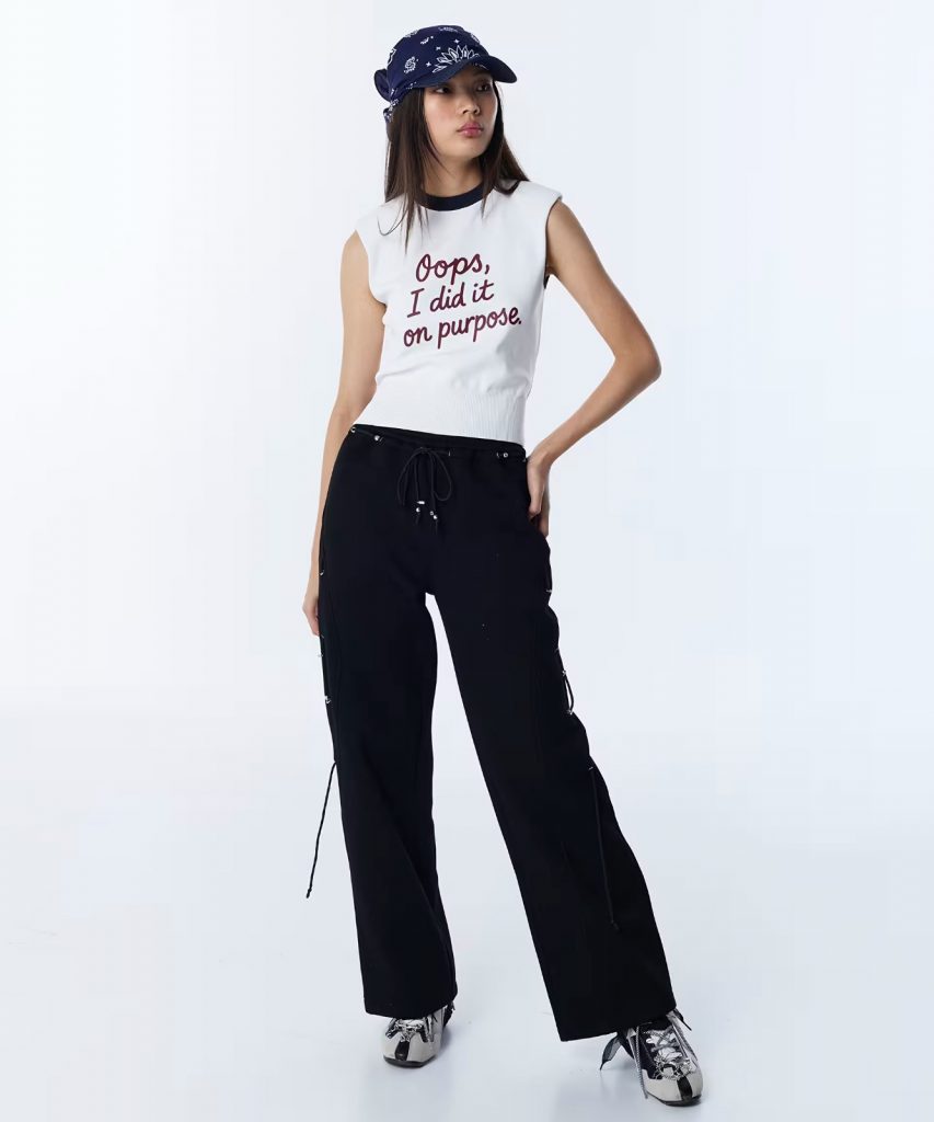 TWIST Slogan Baskılı Vatkalı Triko Bluz TS1260050060 - EKRU