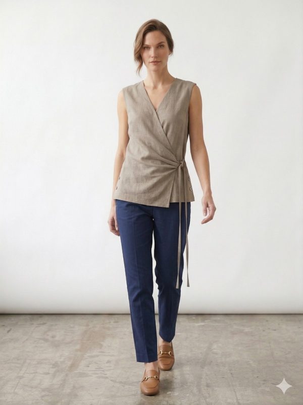 UNIQUE Yandan Bağlamalı Bluz 267012