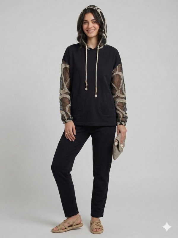 YSATİS Kapuşonlu Cep Detaylı Bluz 5000121