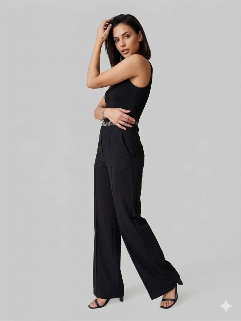 YSATİS Cep Detaylı Rahat Kesim Pantolon 2000105 - Siyah