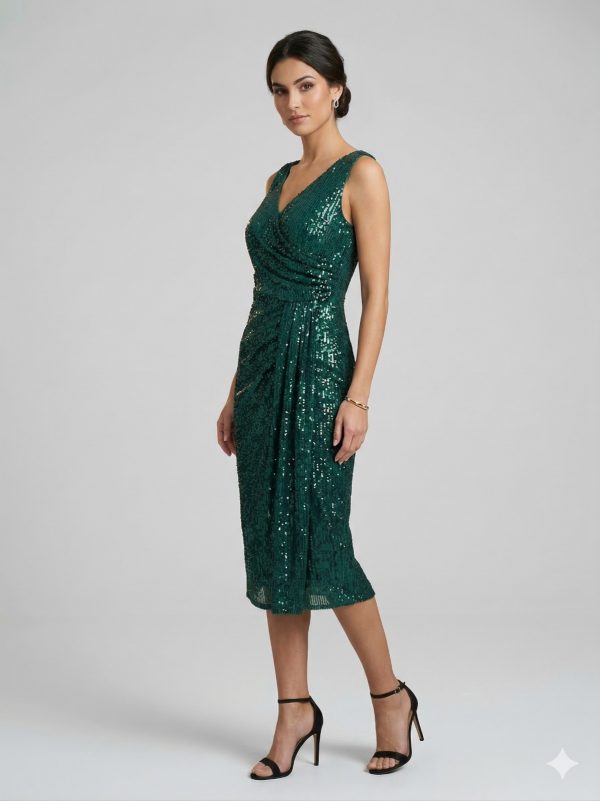 ZMS Pul Payetli Abiye Elbise  8339