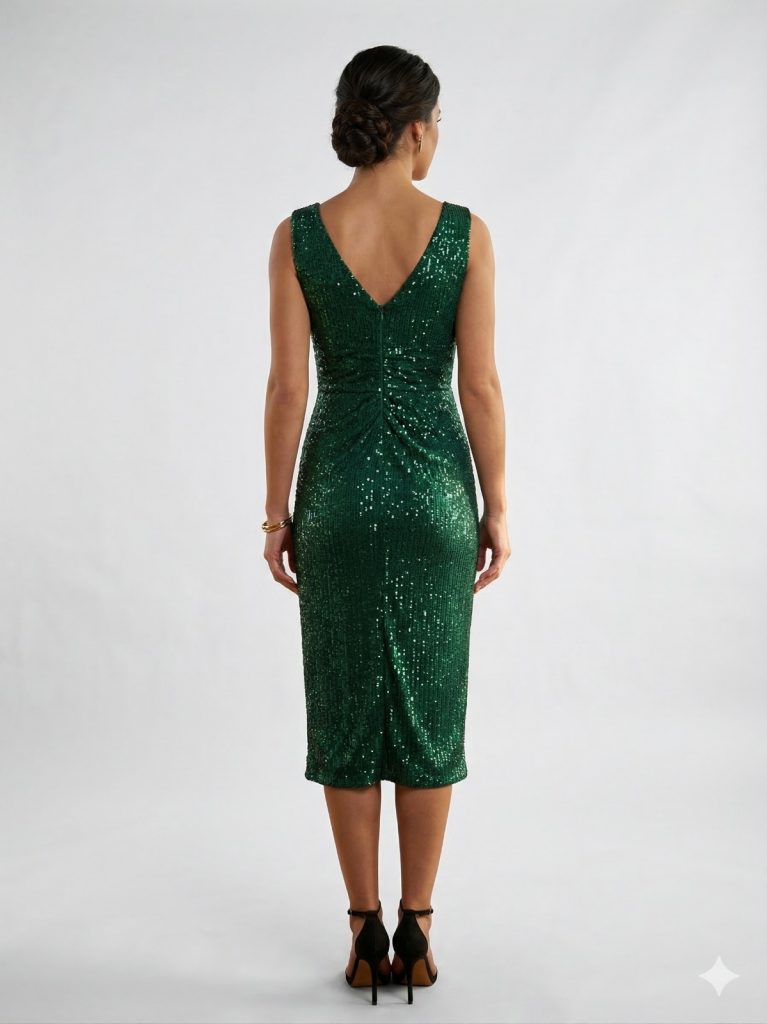 ZMS Pul Payetli Abiye Elbise  8339