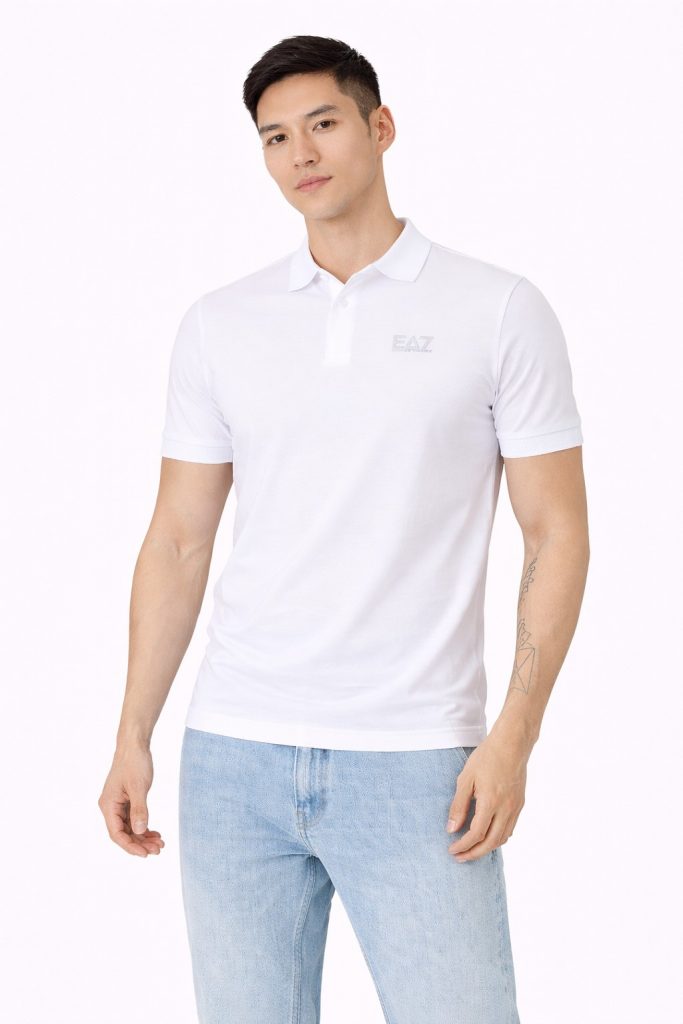 EA7 Train Core Id M Erkek Polo Tişört 8NPF14PJVQZ - Beyaz