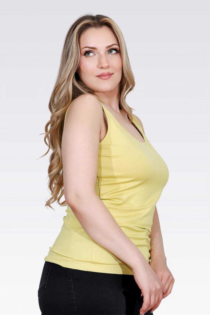 TOLGA SARAÇOĞLU Kalın Askılı Bluz 10977 - SARI