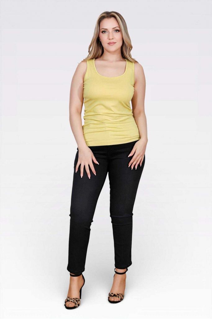 TOLGA SARAÇOĞLU Kalın Askılı Bluz 10977 - SARI