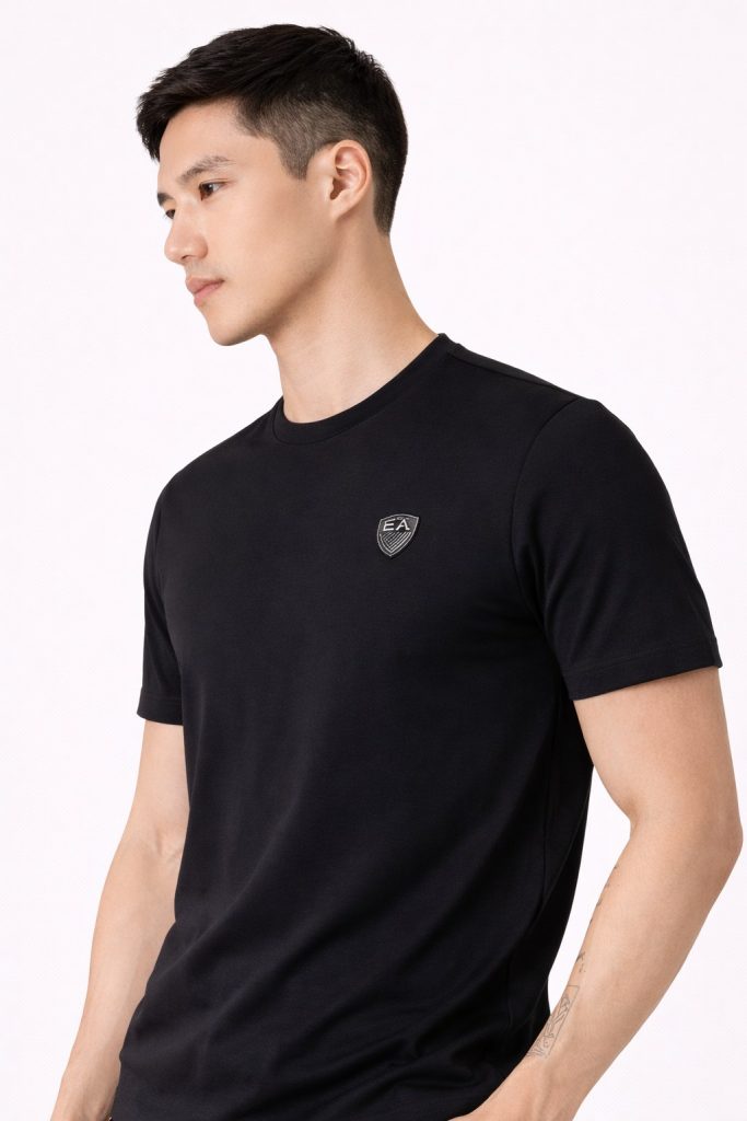 EA7 Train Premium Shield M Erkek Tişört 8NPT16PJRGZ - Siyah