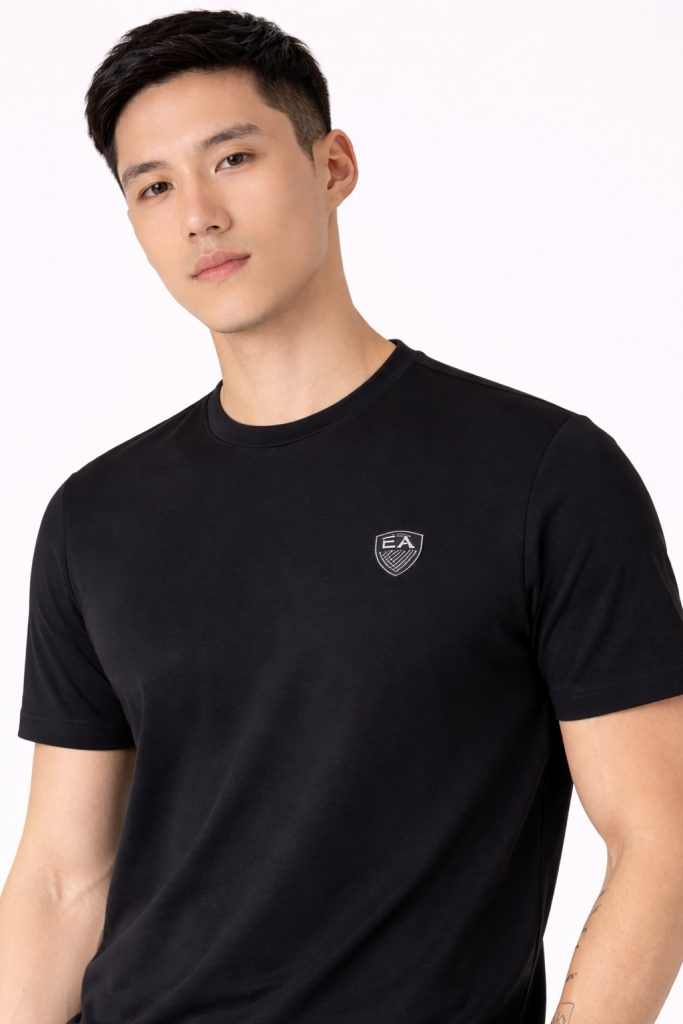 EA7 Train Premium Shield M Erkek Tişört 8NPT16PJRGZ - Siyah
