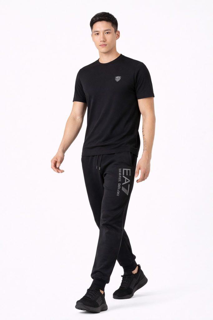 EA7 Train Premium Shield M Erkek Tişört 8NPT16PJRGZ - Siyah