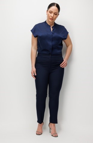 EKOL Dar Paça Likralı Pantolon 4100 - Lacivert