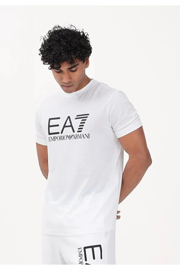 EA7 Train Core Id M Erkek Tişört 7M001412AF22264 - Beyaz