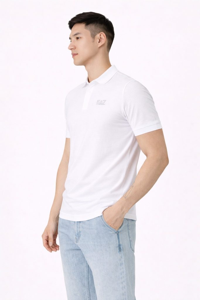 EA7 Train Core Id M Erkek Polo Tişört 8NPF14PJVQZ - Beyaz