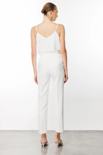 MODAİLGİ Yandan Cepli Düz Kesim Pantolon 4510 - EKRU