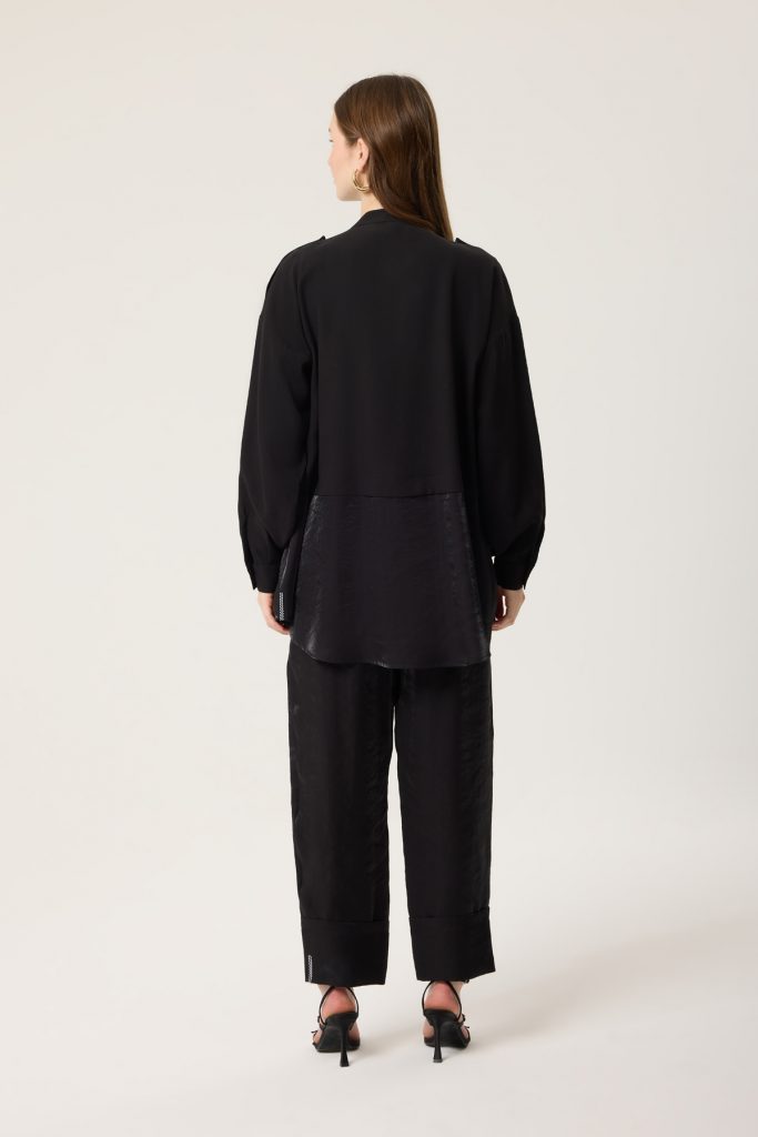 MASCARA Şerit Detaylı Düğmeli Gömlek  2134 - Siyah