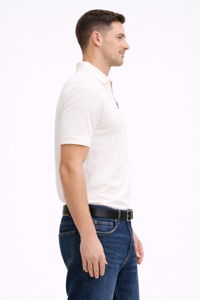 TOMMY HILFIGER Erkek Polo Yaka T-shırt MW0MW42758Z00 - KIR.BEYAZ