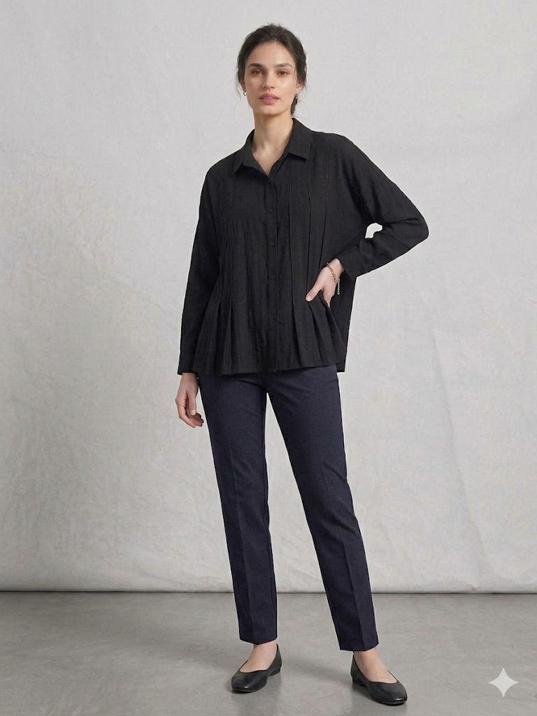 EKOL Büyük Beden Gömlek 2984 - Siyah