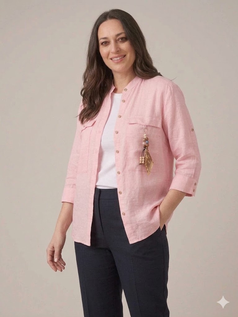 DOSSO DOSSİ SEUL Aksesuar Detaylı Bluz 1183 - pembe