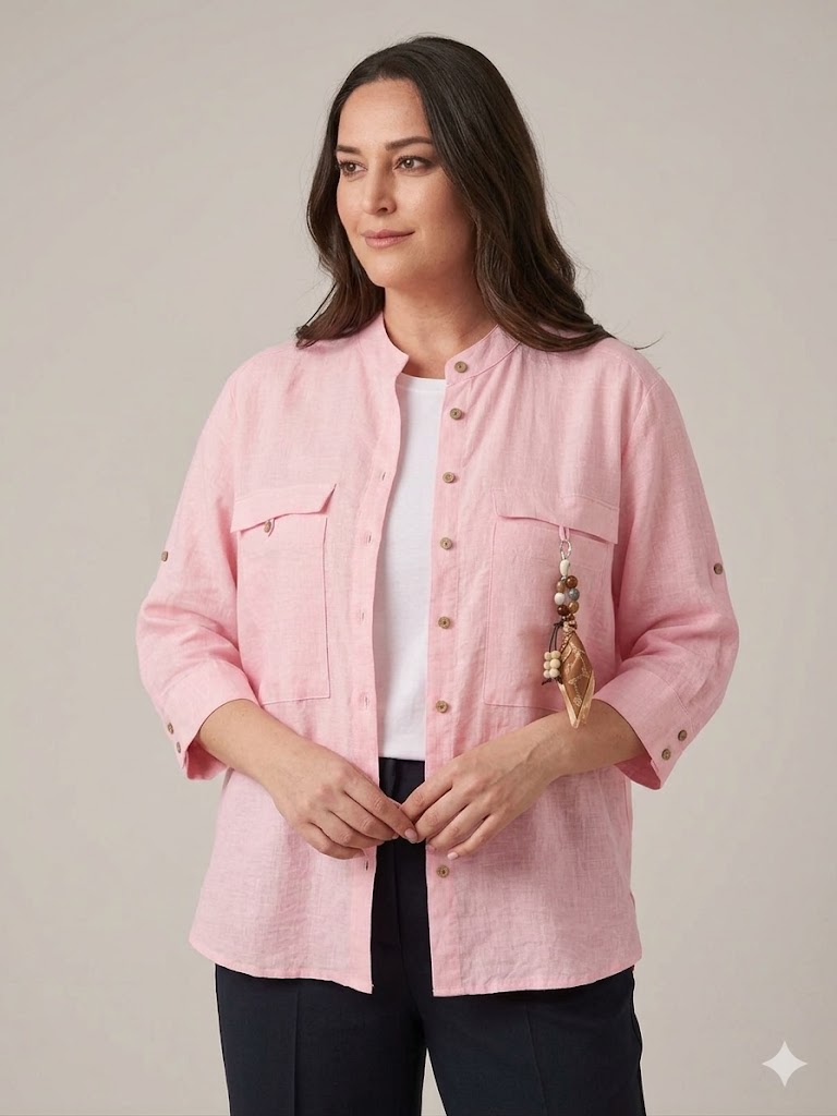 DOSSO DOSSİ SEUL Aksesuar Detaylı Bluz 1183 - pembe
