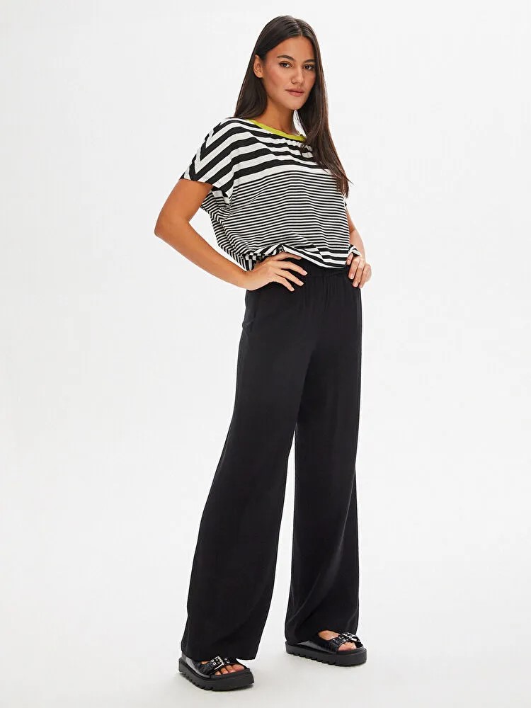 FAİK SÖNMEZ Beli Lastikli Pantolon 00067 - Siyah