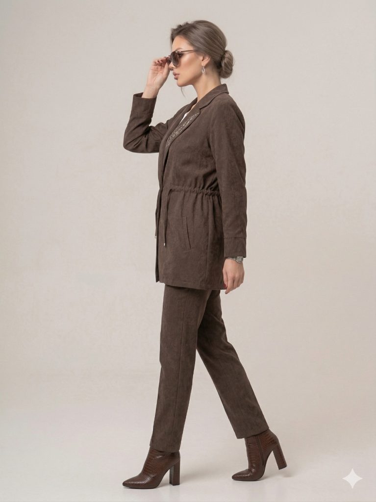 GİLDA Belden Bağlamalı Tunik 40356 - kahve