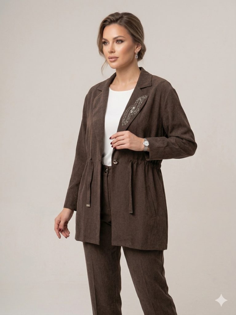 GİLDA Belden Bağlamalı Tunik 40356 - kahve