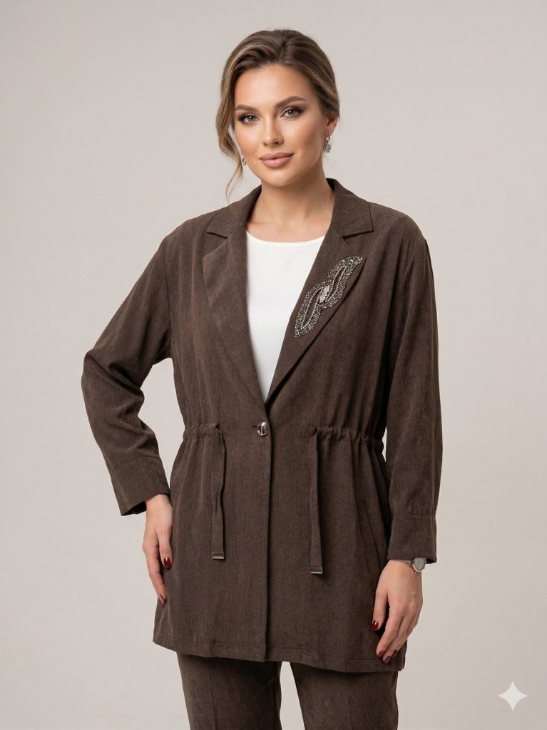 GİLDA Belden Bağlamalı Tunik 40356 - kahve