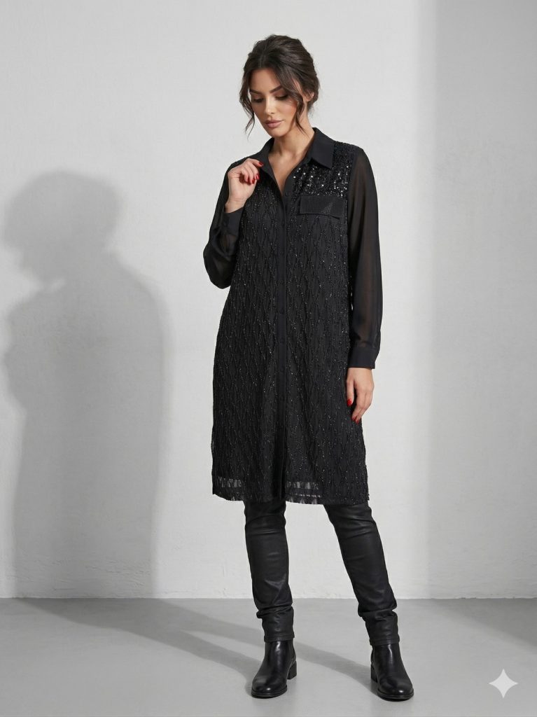 FEMİNA Taş İşlemeli 2'Li Takım 62947 - Siyah