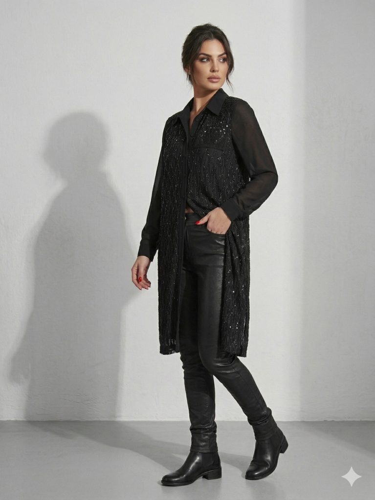 FEMİNA Taş İşlemeli 2'Li Takım 62947 - Siyah