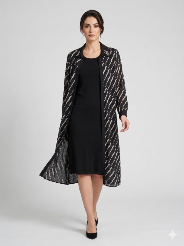 FEMİNA Yaka Aksesuarlı Çizgi Detaylı  2'Lİ TK. 64744