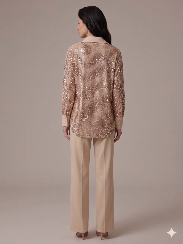 GİLDA Cep Kapaklı Pullu Fileli İç Bluzlu Tunik 40367 - TAŞ