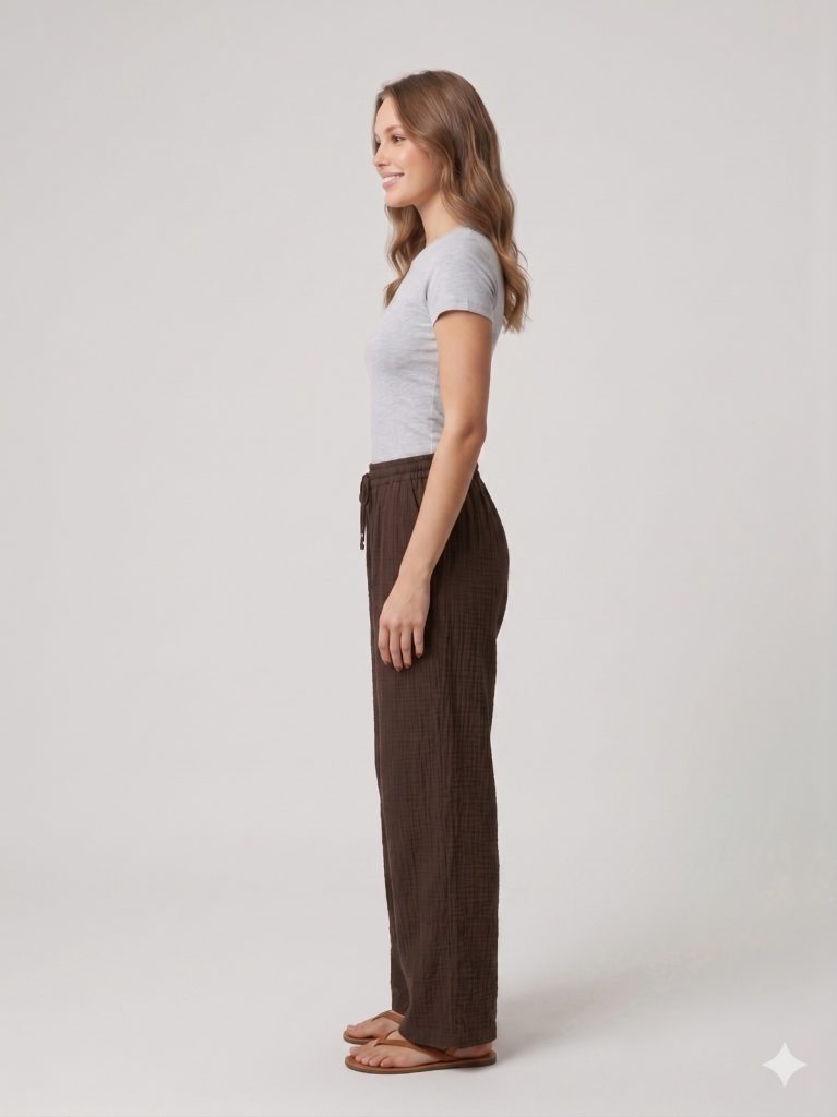 EKOL Rahat Kesim Pantolon 1584 - kakao